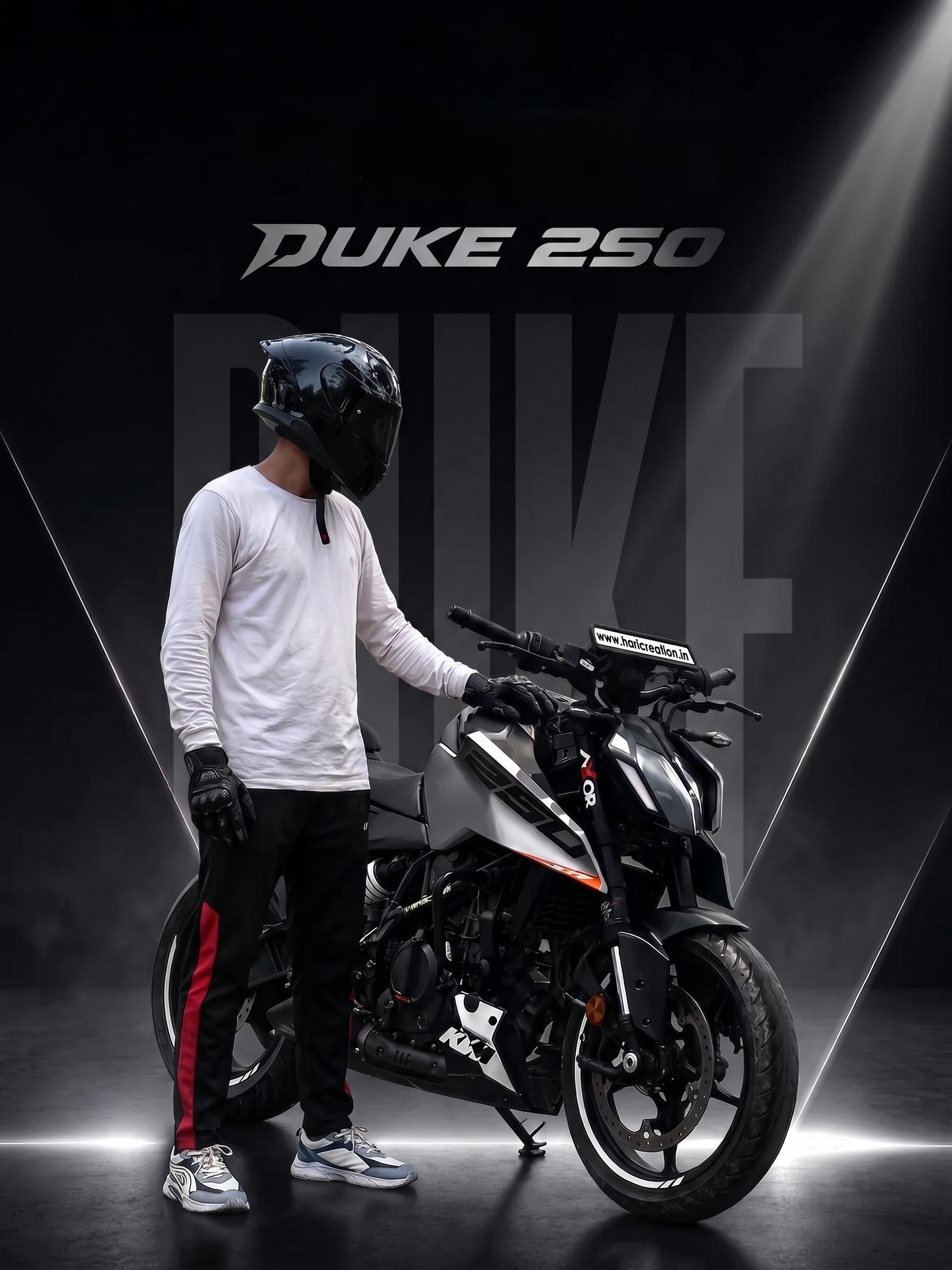 KTM Duke 250 AI Photo Editing Example