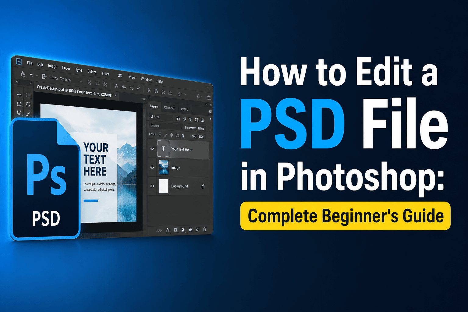 How to Edit a PSD File in Photoshop: Complete Beginner