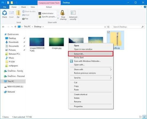 How to Extract ZIP Files on Windows